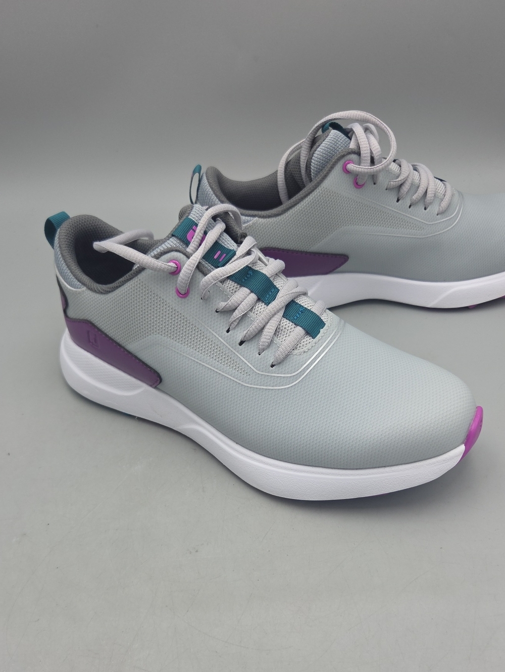 Footjoy Golf Shoes Performa 99204 Style 7 Medium Womens Light Gray Purple